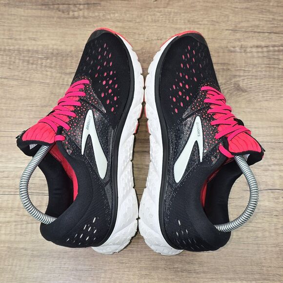 Brooks Glycerin 16 Women's Sz 8.5 B Black Pink White Running Shoes (1202781B070) - Picture 6 of 9